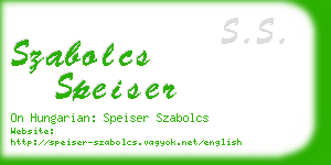 szabolcs speiser business card